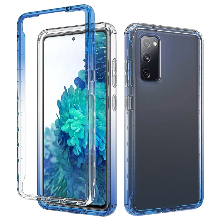 For Samsung Galaxy S20 FE Shockproof  High Transparency Two-color Gradual Change PC+TPU Candy Colors Protective Case