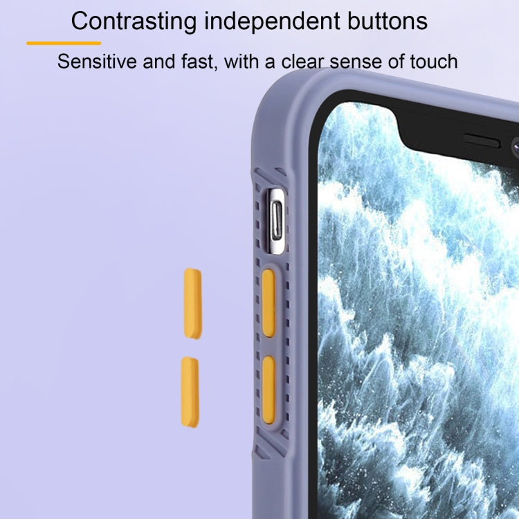 For iPhone 12 mini Straight Side Skin Feel Frosted PC + TPU Case with Removable Color Button