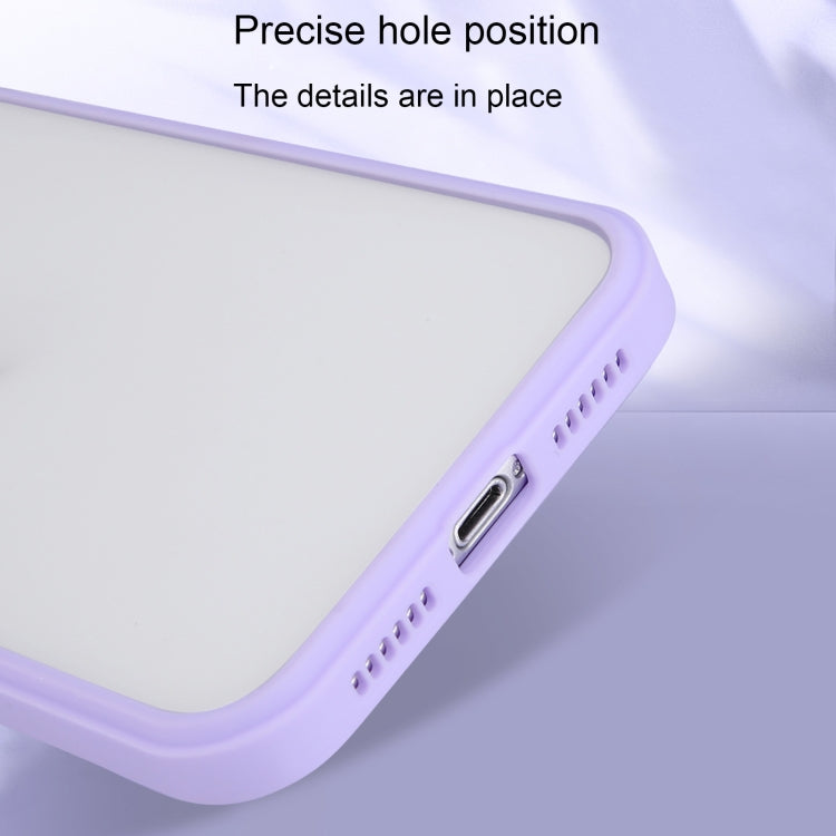 For iPhone 12 Straight Side Skin Feel Frosted PC + TPU Case with Removable Color Button