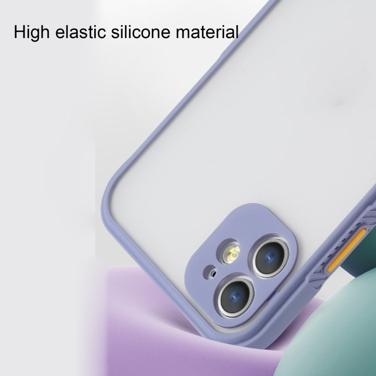 For iPhone 12 Pro Straight Side Skin Feel Frosted PC + TPU Case with Removable Color Button