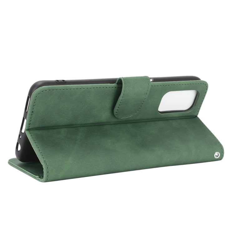 For OPPO Realme V5 / Realme Q2 Solid Color Skin Feel Magnetic Buckle Horizontal Flip Calf Texture PU Leather Case with Holder & Card Slots & Wallet