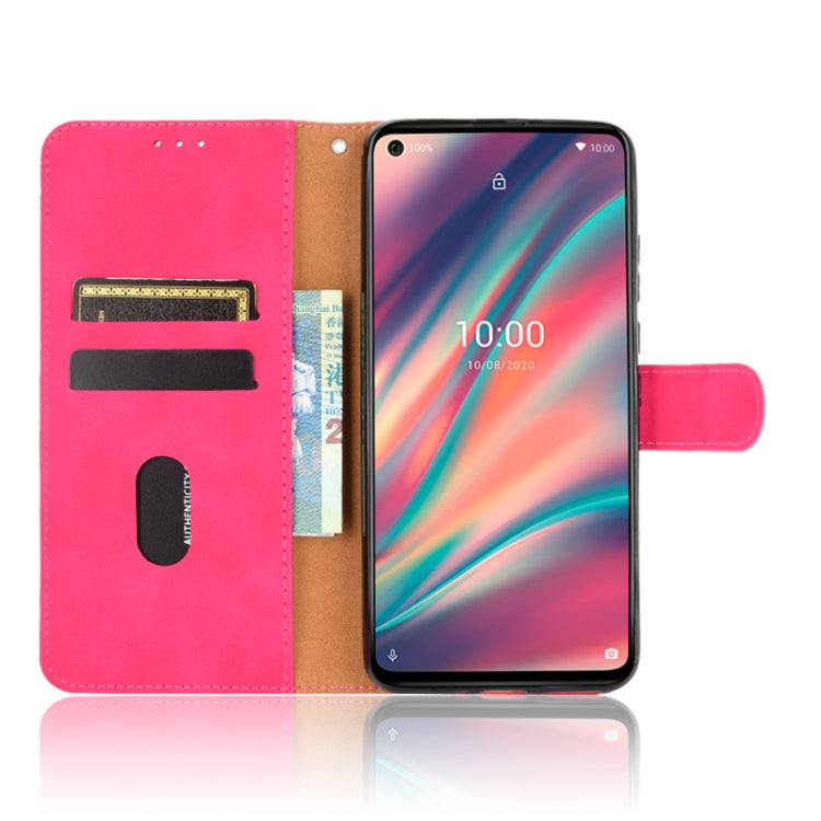 For Wiko View5 Plus Solid Color Skin Feel Magnetic Buckle Horizontal Flip Calf Texture PU Leather Case with Holder & Card Slots & Wallet