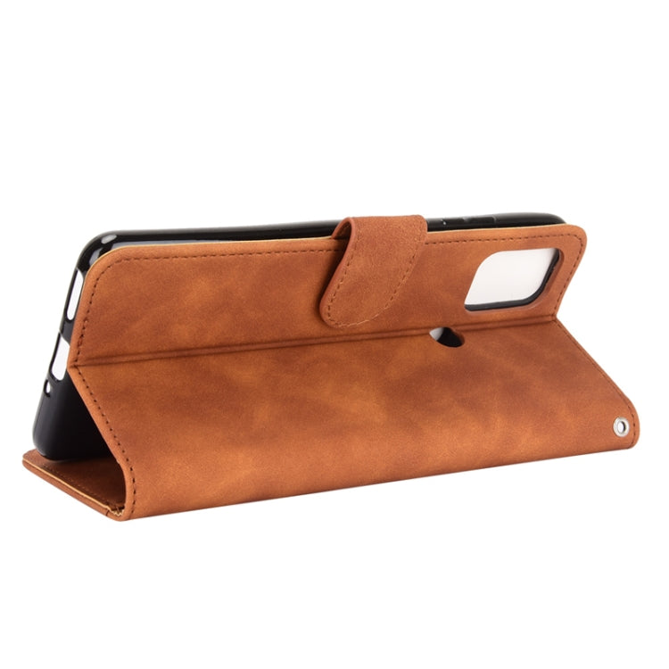 For Wiko View5 Plus Solid Color Skin Feel Magnetic Buckle Horizontal Flip Calf Texture PU Leather Case with Holder & Card Slots & Wallet