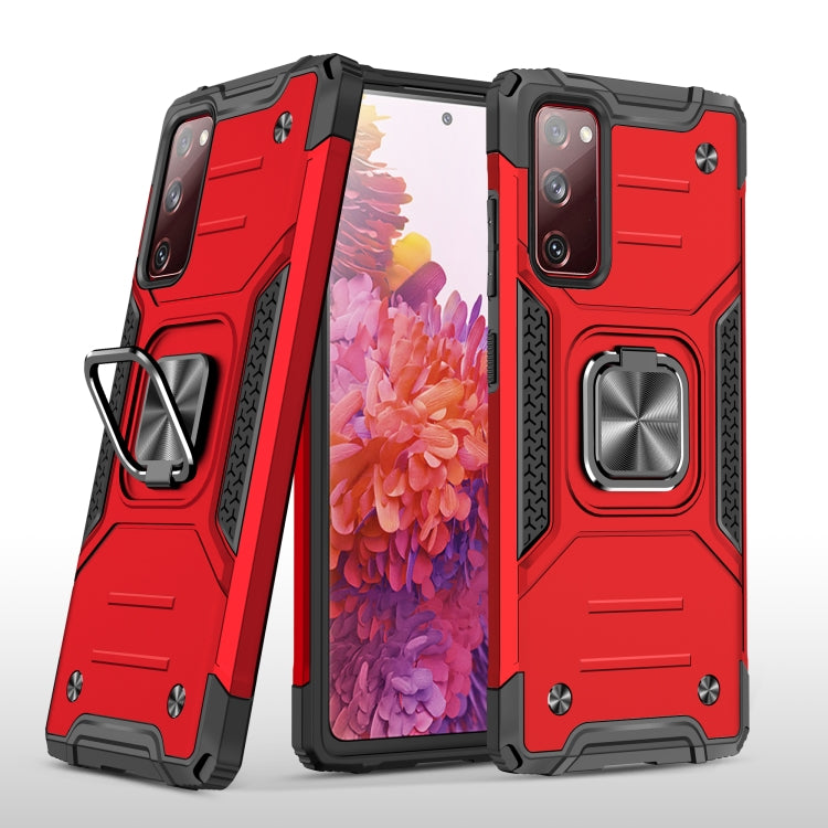 For Samsung Galaxy S20 FE Magnetic Armor Shockproof TPU + PC Case with Metal Ring Holder