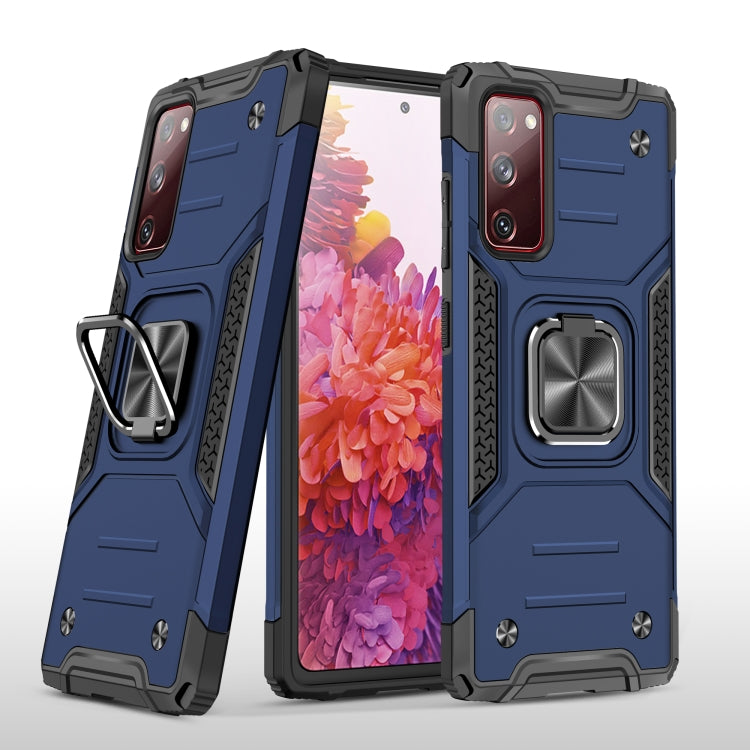 For Samsung Galaxy S20 FE Magnetic Armor Shockproof TPU + PC Case with Metal Ring Holder