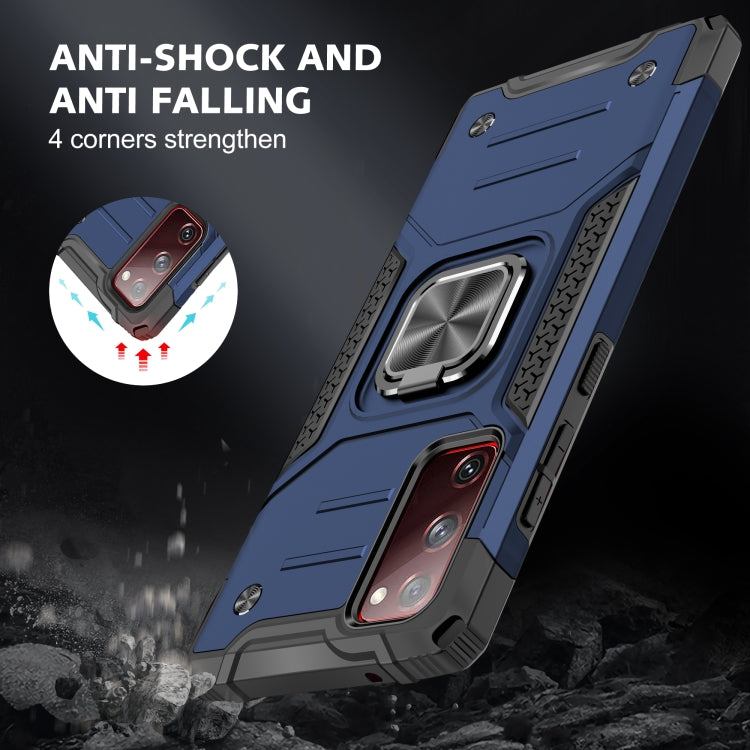 For Samsung Galaxy S20 FE Magnetic Armor Shockproof TPU + PC Case with Metal Ring Holder