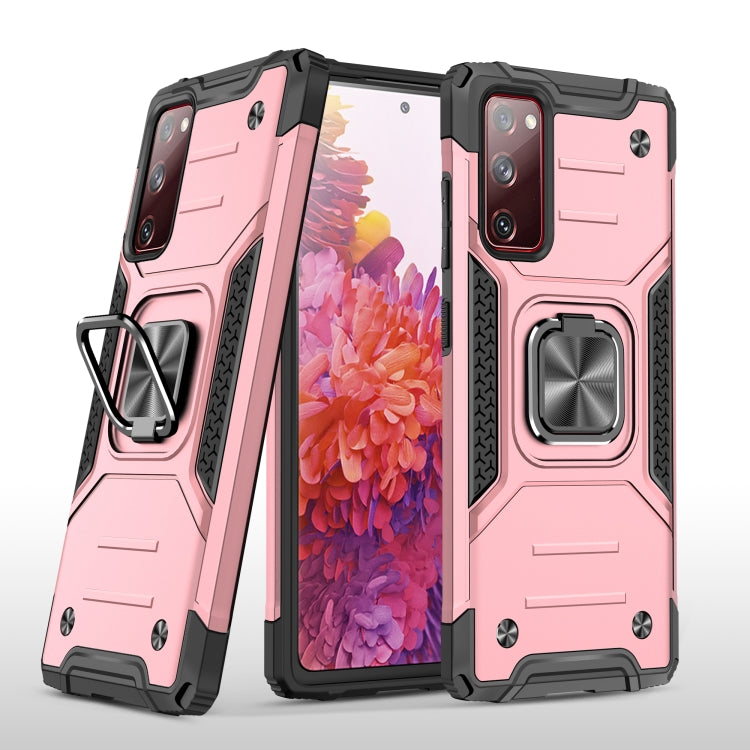 For Samsung Galaxy S20 FE Magnetic Armor Shockproof TPU + PC Case with Metal Ring Holder