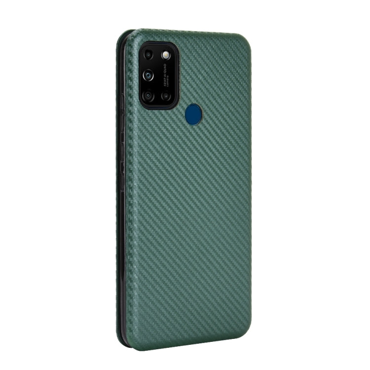 For Wiko View5 Plus Carbon Fiber Texture Horizontal Flip TPU + PC + PU Leather Case with Card Slot