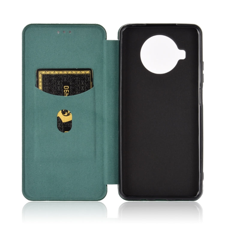 For Xiaomi Mi 10T Lite Carbon Fiber Texture Horizontal Flip TPU + PC + PU Leather Case with Card Slot