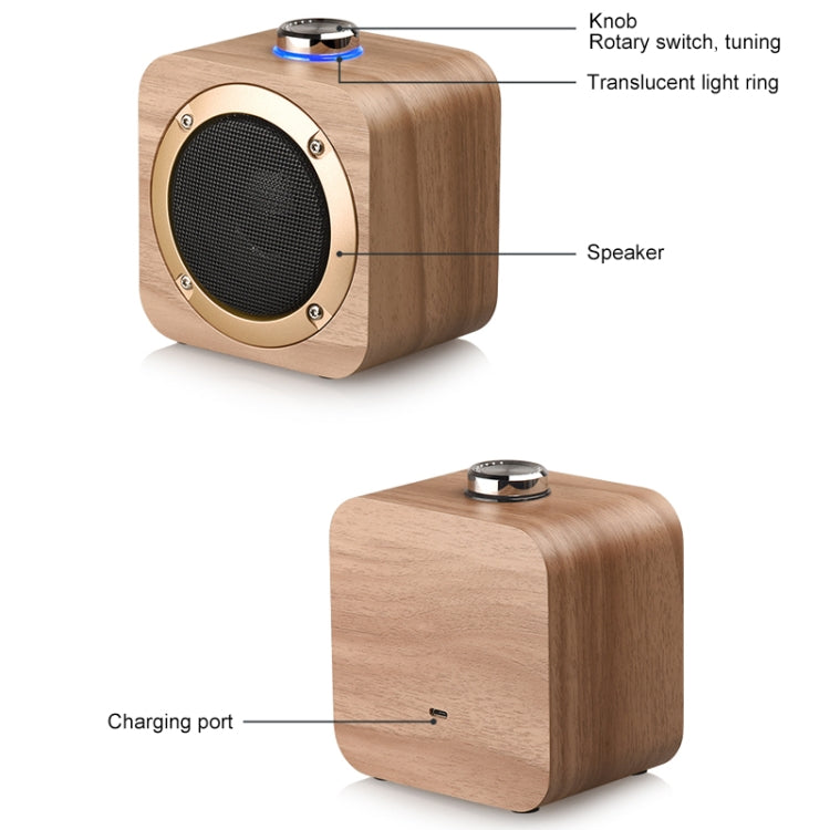 Q1B Subwoofer Wooden TWS Interconnection Wireless Bluetooth Speaker