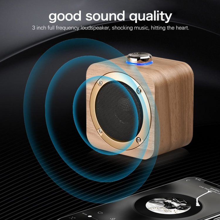 Q1B Subwoofer Wooden TWS Interconnection Wireless Bluetooth Speaker