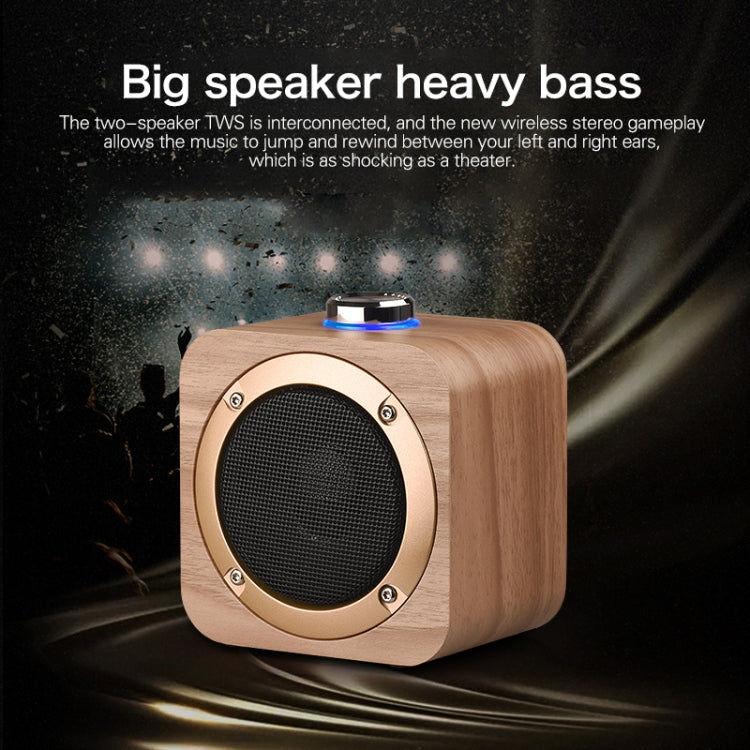 Q1B Subwoofer Wooden TWS Interconnection Wireless Bluetooth Speaker