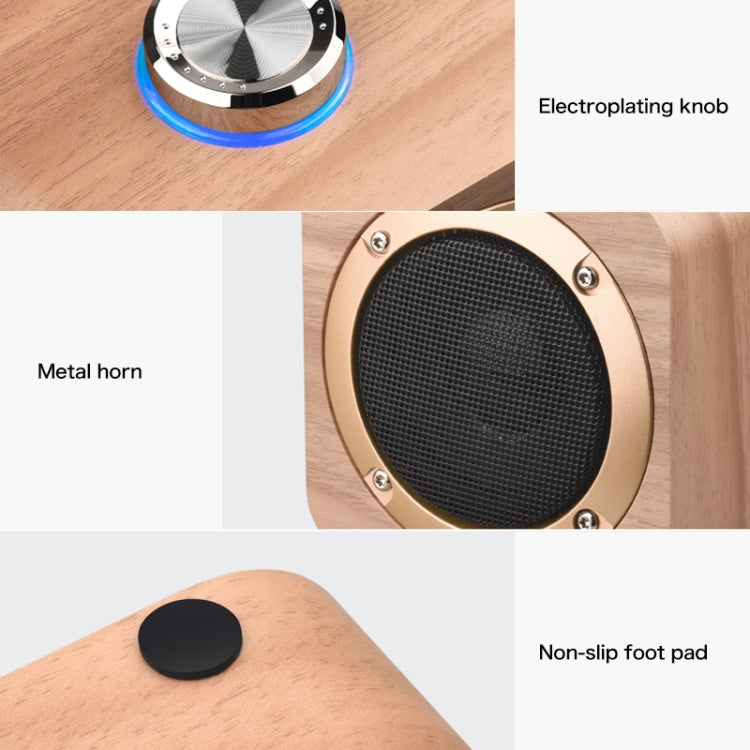 Q1B Subwoofer Wooden TWS Interconnection Wireless Bluetooth Speaker