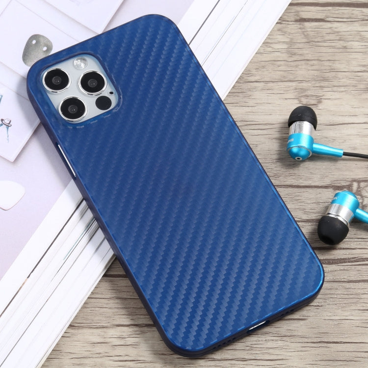 For iPhone 12 / 12 Pro Carbon Fiber Texture PP Protective Case