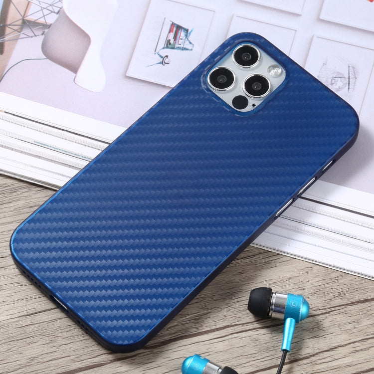 For iPhone 12 / 12 Pro Carbon Fiber Texture PP Protective Case