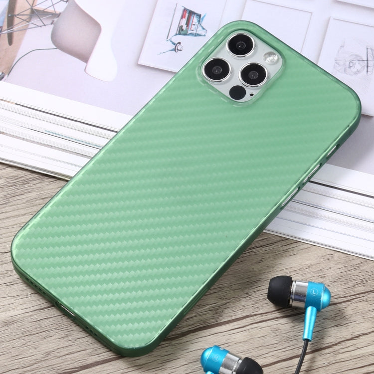 For iPhone 12 / 12 Pro Carbon Fiber Texture PP Protective Case