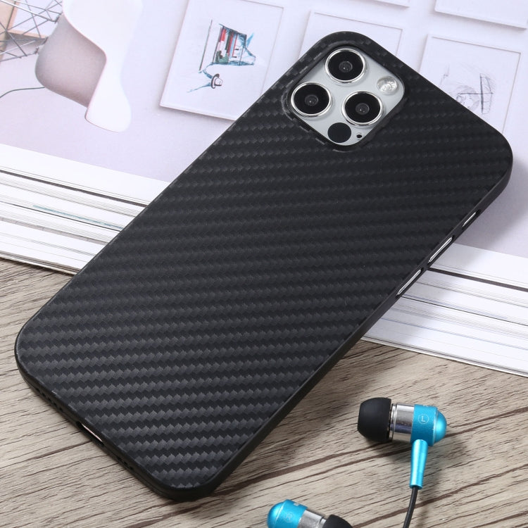 For iPhone 12 / 12 Pro Carbon Fiber Texture PP Protective Case