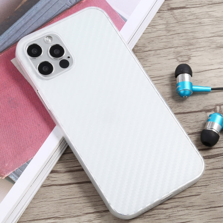 For iPhone 12 Pro Max Carbon Fiber Texture PP Protective Case