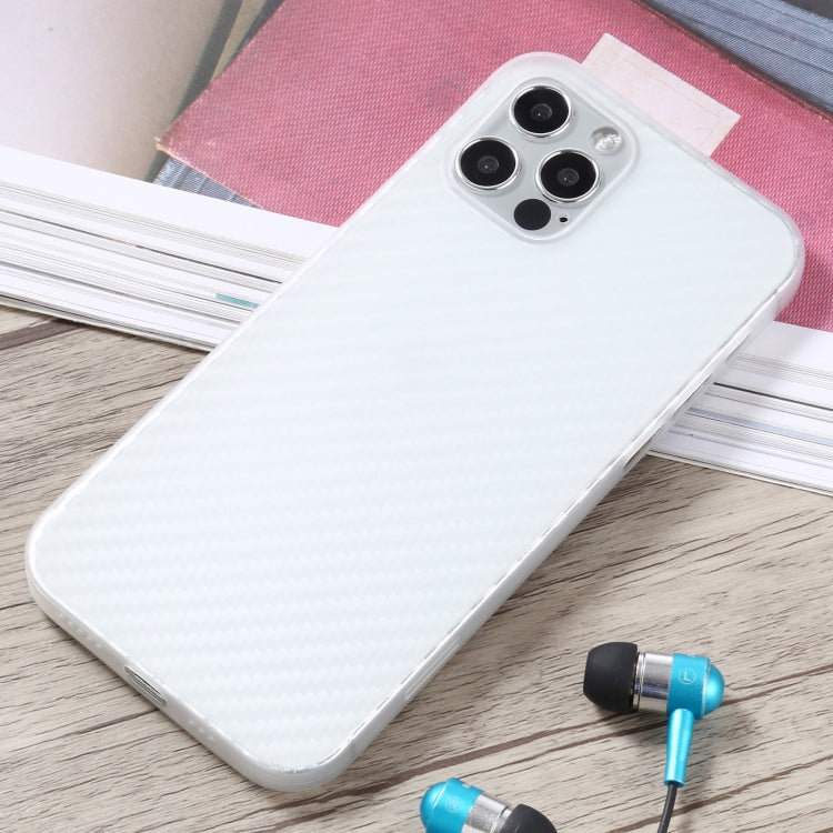 For iPhone 12 Pro Max Carbon Fiber Texture PP Protective Case