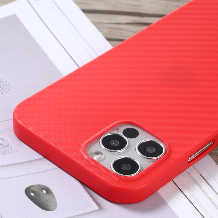 For iPhone 12 Pro Max Carbon Fiber Texture PP Protective Case