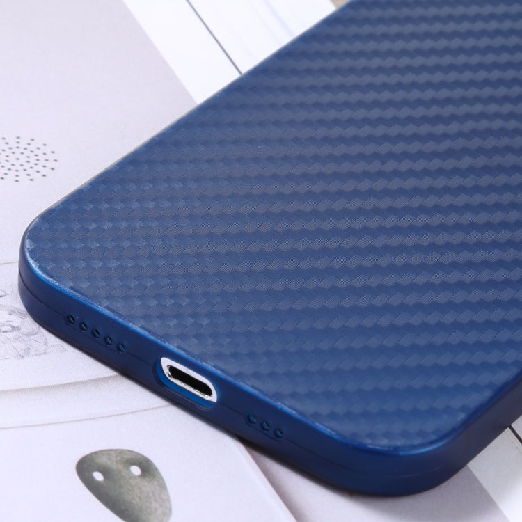 For iPhone 12 Pro Max Carbon Fiber Texture PP Protective Case