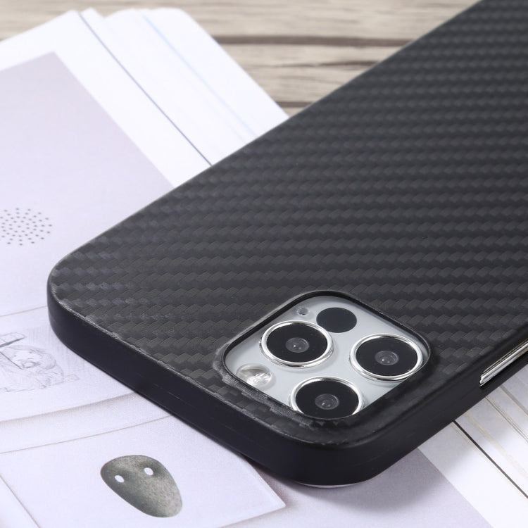 For iPhone 12 Pro Max Carbon Fiber Texture PP Protective Case