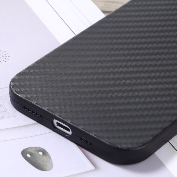 For iPhone 12 Pro Max Carbon Fiber Texture PP Protective Case