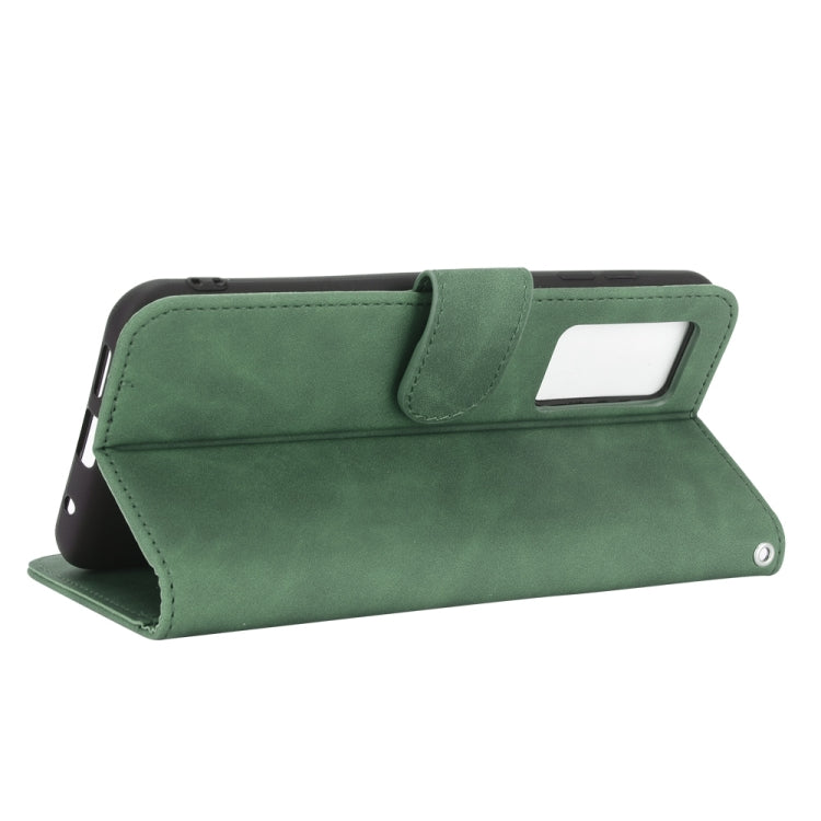 For Oukitel C21 / C21 Pro Solid Color Skin Feel Magnetic Buckle Horizontal Flip Calf Texture PU Leather Case with Holder & Card Slots & Wallet