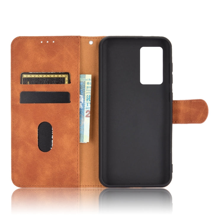 For Oukitel C21 / C21 Pro Solid Color Skin Feel Magnetic Buckle Horizontal Flip Calf Texture PU Leather Case with Holder & Card Slots & Wallet