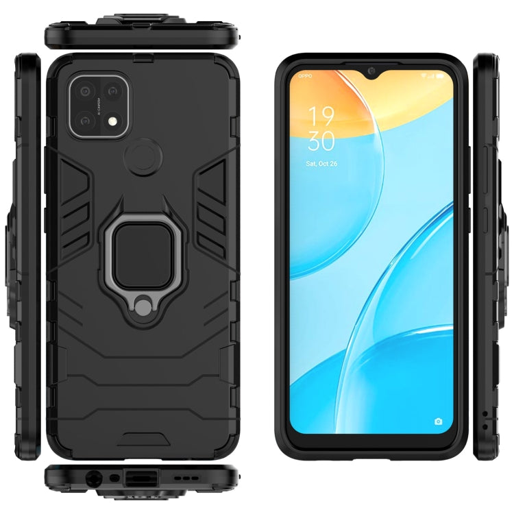 For OPPO A15 PC + TPU Shockproof Protective Case with Magnetic Ring Holder