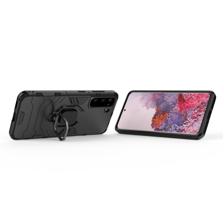 For Samsung Galaxy S21 5G PC + TPU Shockproof Protective Case with Magnetic Ring Holder