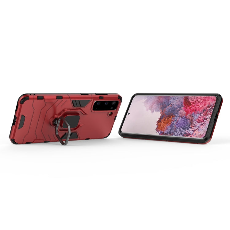 For Samsung Galaxy S21 5G PC + TPU Shockproof Protective Case with Magnetic Ring Holder