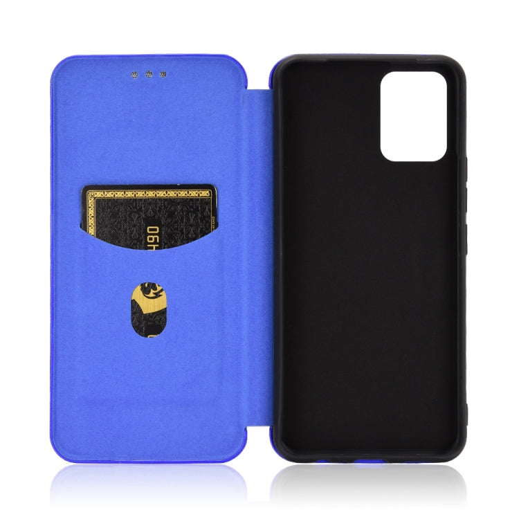 For vivo V20 4G (Indian Version) Carbon Fiber Texture Horizontal Flip TPU + PC + PU Leather Case with Card Slot