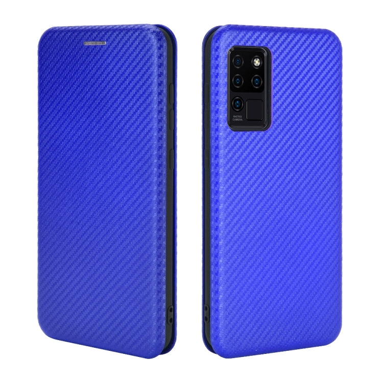For Oukitel C21 Carbon Fiber Texture Horizontal Flip TPU + PC + PU Leather Case with Card Slot