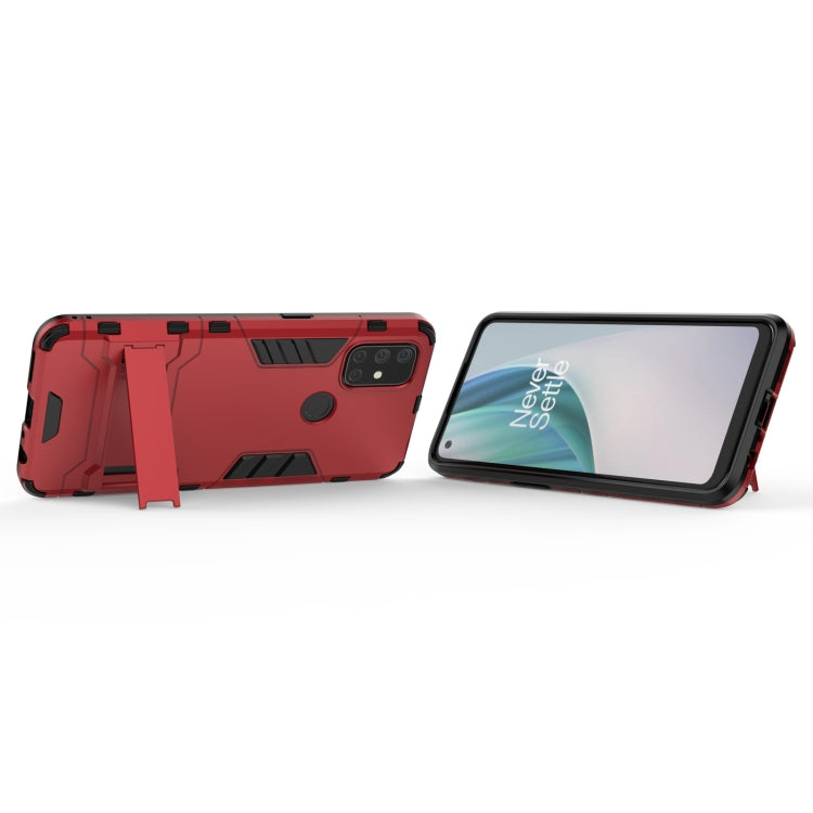 For OnePlus Nord N10 5G Shockproof PC + TPU Protective Case with Hidden Holder