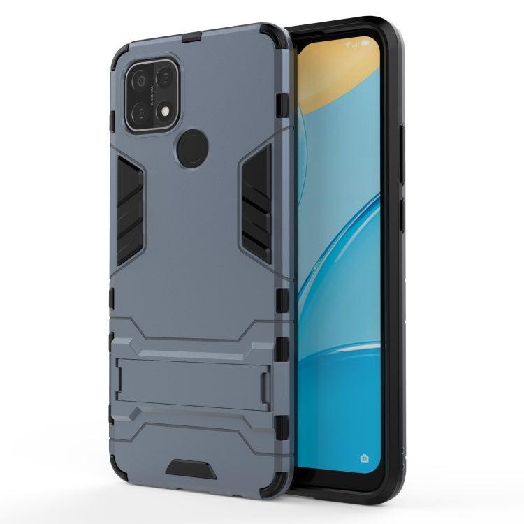 For OPPO A15 Shockproof PC + TPU Protective Case with Hidden Holder