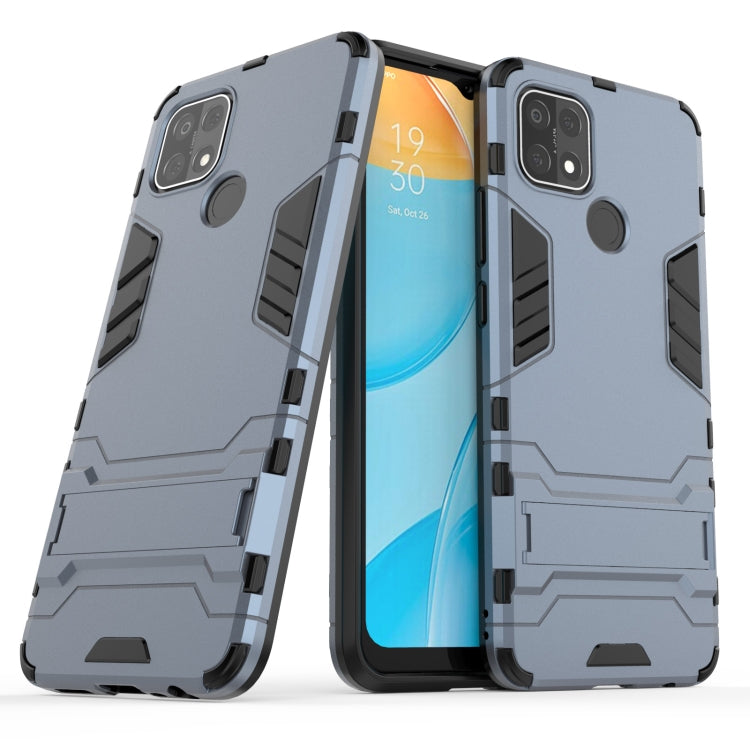 For OPPO A15 Shockproof PC + TPU Protective Case with Hidden Holder