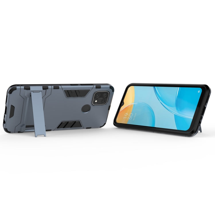For OPPO A15 Shockproof PC + TPU Protective Case with Hidden Holder