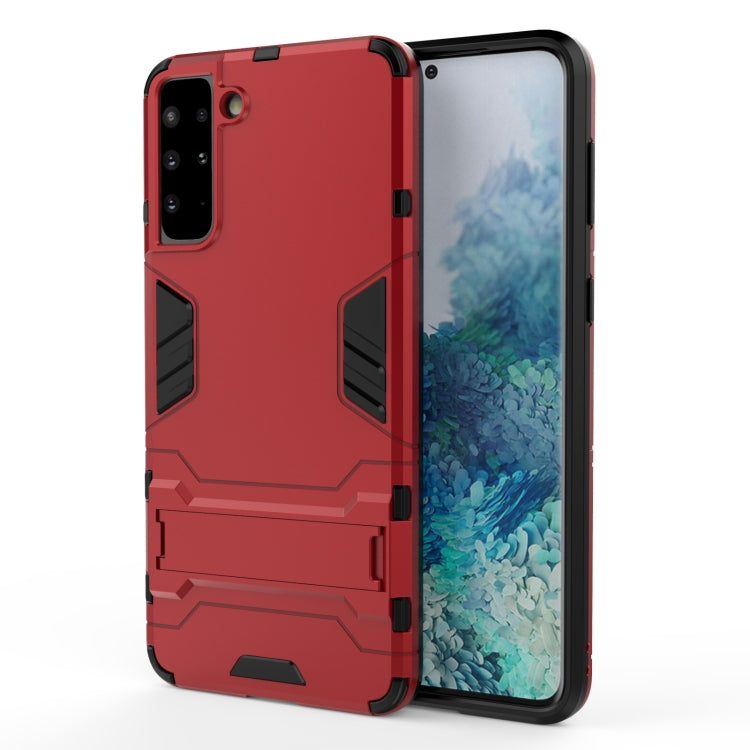 For Samsung Galaxy S21+ 5G Shockproof PC + TPU Protective Case with Hidden Holder