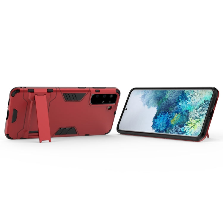 For Samsung Galaxy S21+ 5G Shockproof PC + TPU Protective Case with Hidden Holder