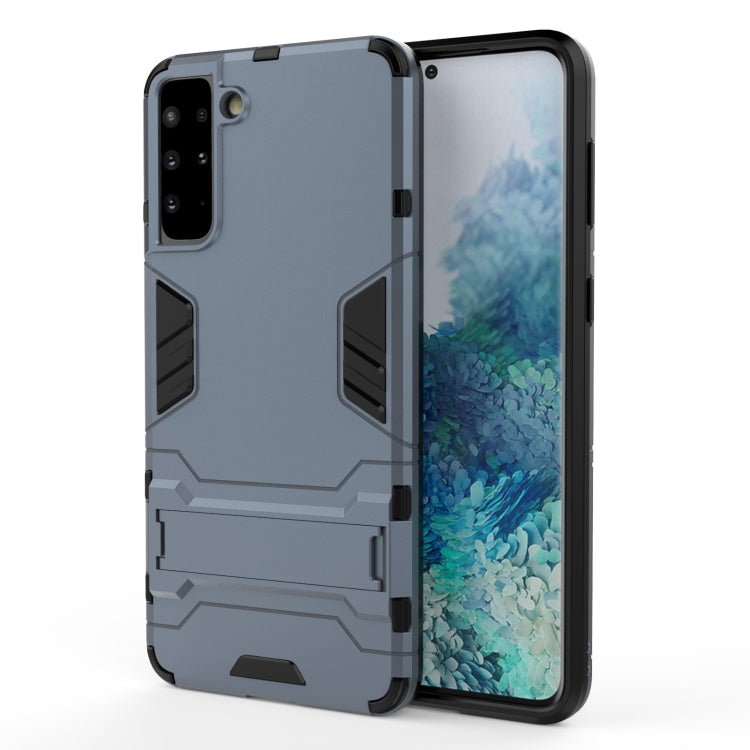 For Samsung Galaxy S21+ 5G Shockproof PC + TPU Protective Case with Hidden Holder