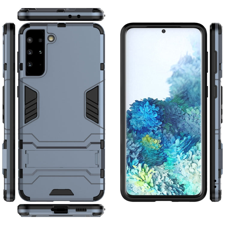 For Samsung Galaxy S21+ 5G Shockproof PC + TPU Protective Case with Hidden Holder