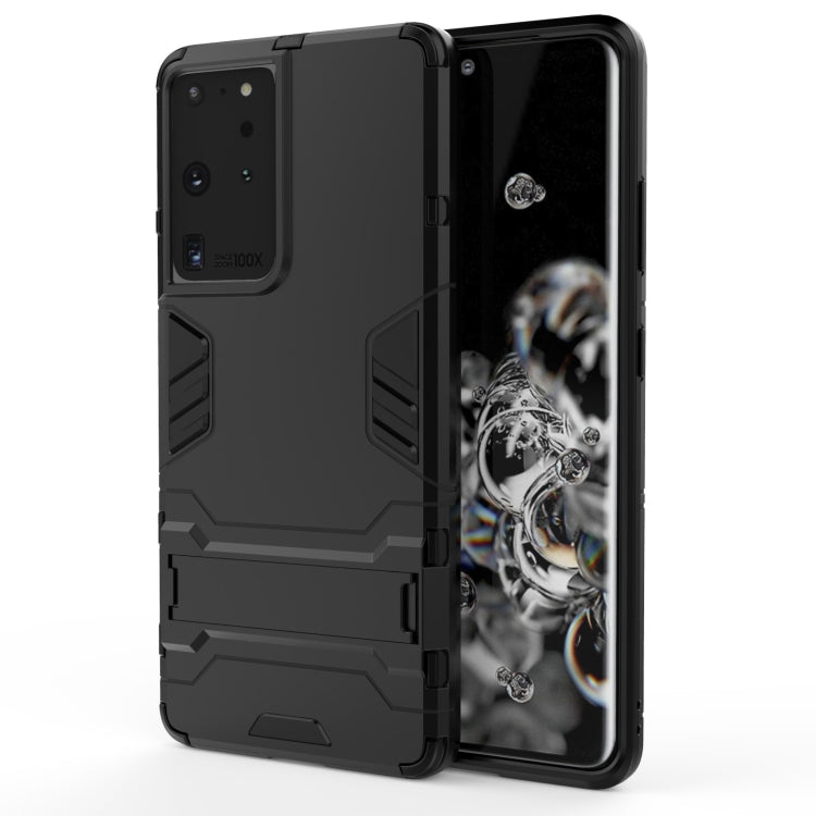For Samsung Galaxy S21 Ultra 5G Shockproof PC + TPU Protective Case with Hidden Holder