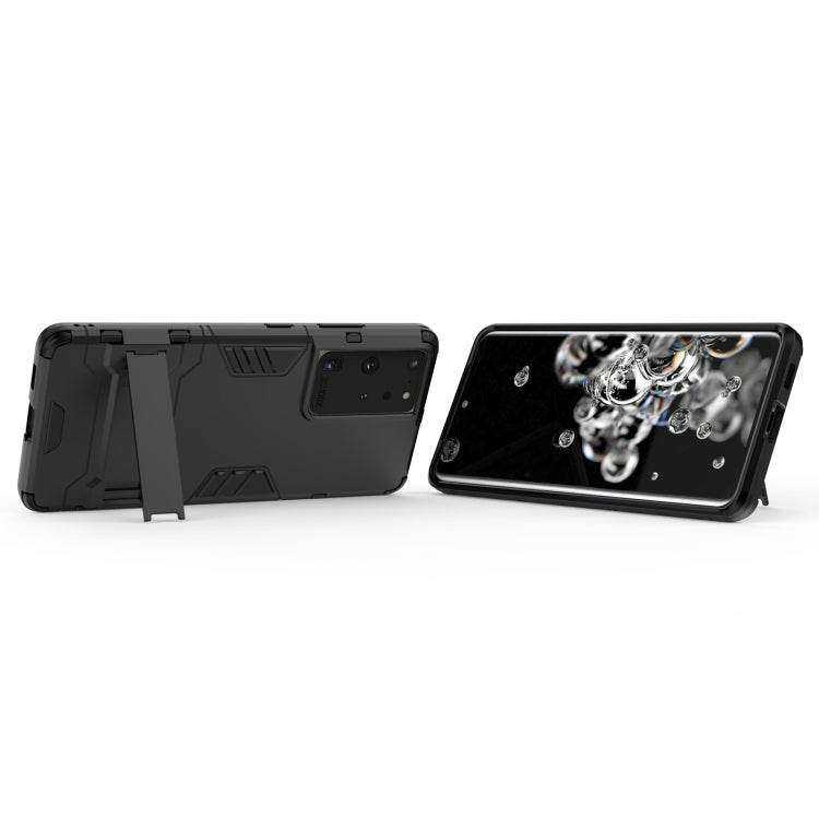 For Samsung Galaxy S21 Ultra 5G Shockproof PC + TPU Protective Case with Hidden Holder