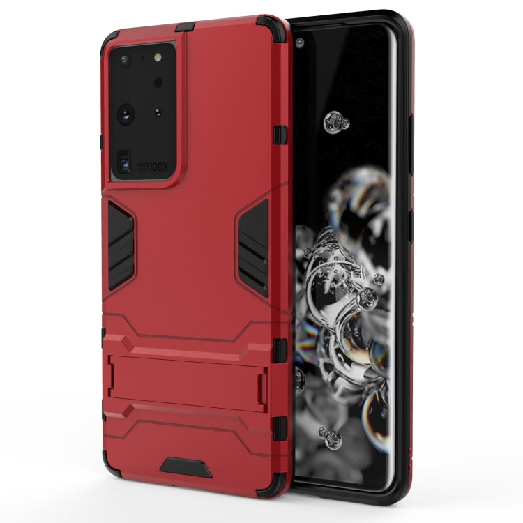 For Samsung Galaxy S21 Ultra 5G Shockproof PC + TPU Protective Case with Hidden Holder