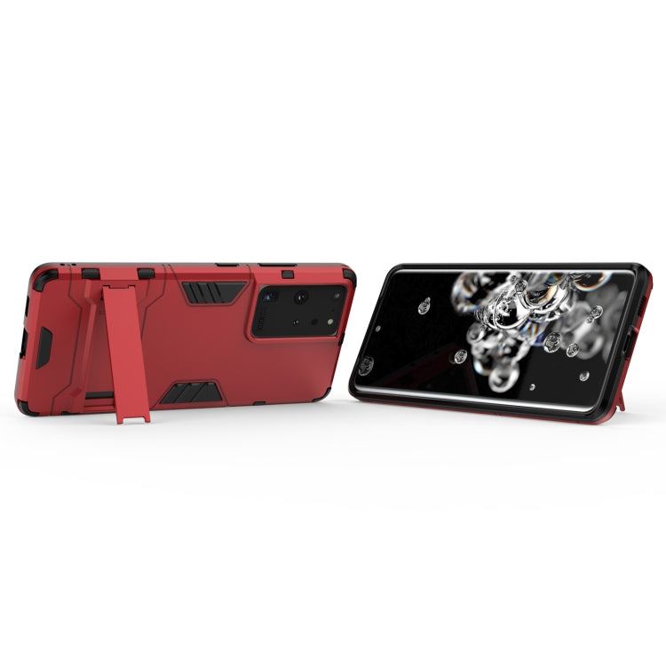 For Samsung Galaxy S21 Ultra 5G Shockproof PC + TPU Protective Case with Hidden Holder