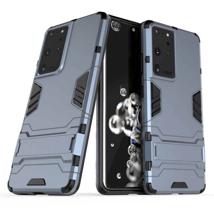 For Samsung Galaxy S21 Ultra 5G Shockproof PC + TPU Protective Case with Hidden Holder