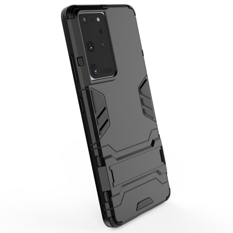 For Samsung Galaxy S21 Ultra 5G Shockproof PC + TPU Protective Case with Hidden Holder