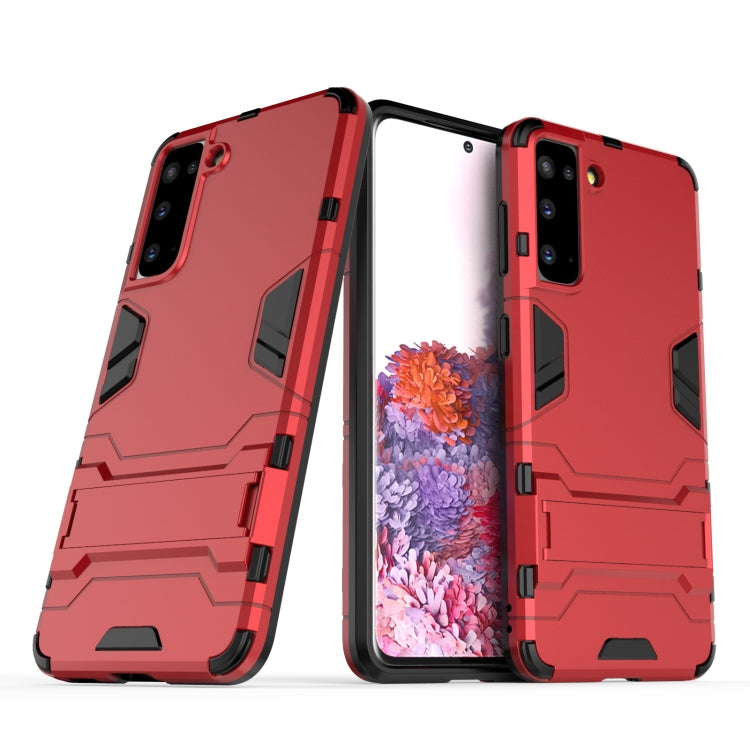 For Samsung Galaxy S21 5G Shockproof PC + TPU Protective Case with Hidden Holder