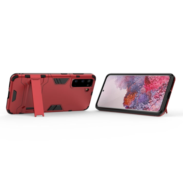 For Samsung Galaxy S21 5G Shockproof PC + TPU Protective Case with Hidden Holder